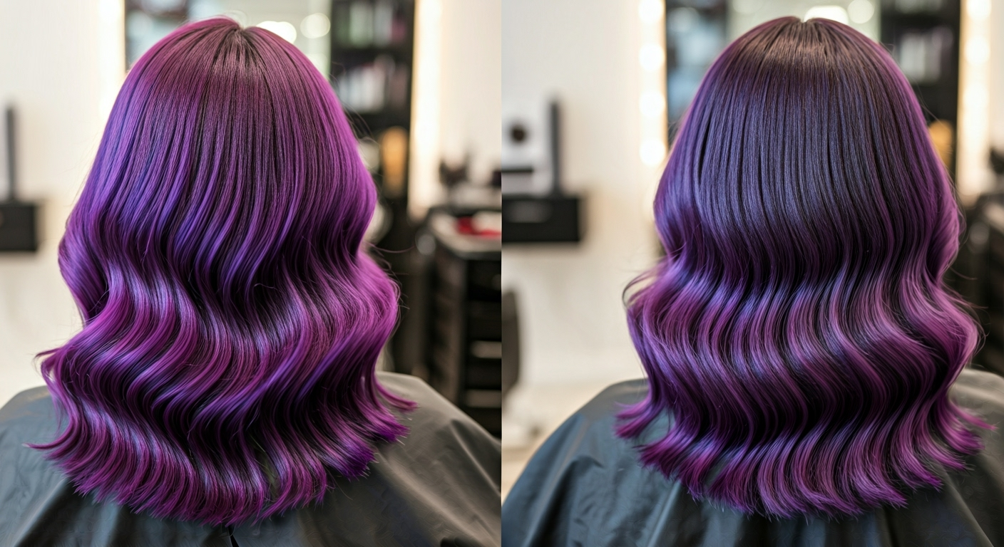 Fioletowe refleksy na włosach – jak je zrobić i komu pasują? Kilka metod stworzenia refleksów